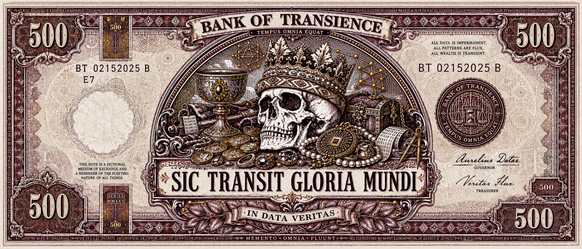 Digital 500 banknote artwork