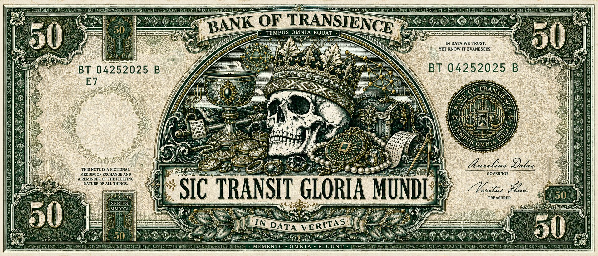 Digital 50 banknote artwork